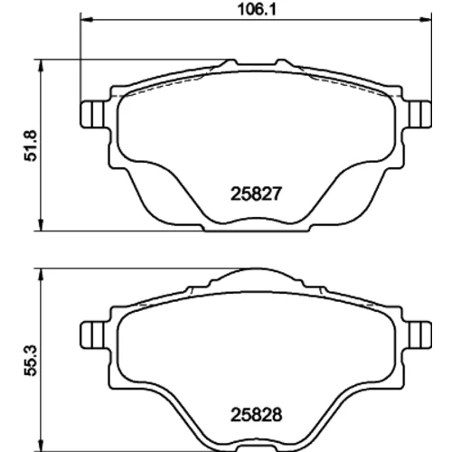 Sada brzdových platničiek kotúčovej brzdy 8DB 355 021-001 /HELLA/ - obr. 3