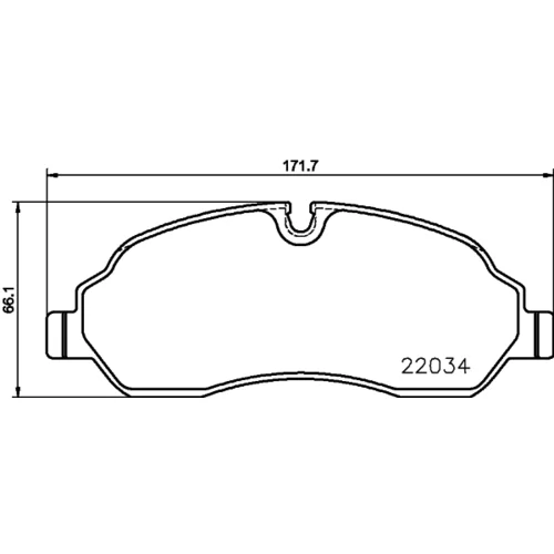 Sada brzdových platničiek kotúčovej brzdy 8DB 355 021-571 /HELLA/ - obr. 3