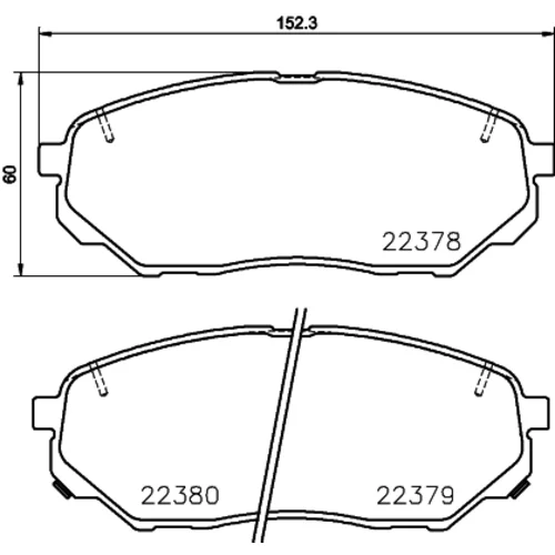 Sada brzdových platničiek kotúčovej brzdy 8DB 355 024-901 /HELLA/ - obr. 2