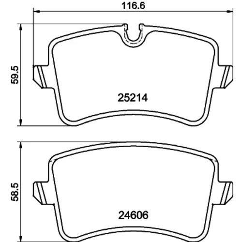 Sada brzdových platničiek kotúčovej brzdy 8DB 355 025-311 /HELLA/ - obr. 3
