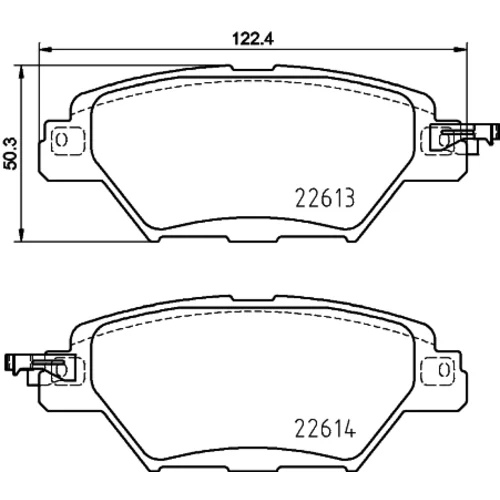 Sada brzdových platničiek kotúčovej brzdy 8DB 355 036-521 /HELLA/ - obr. 3