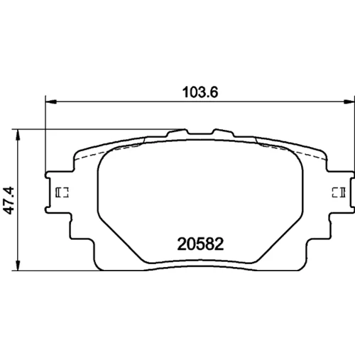 Sada brzdových platničiek kotúčovej brzdy 8DB 355 040-121 /HELLA/ - obr. 3