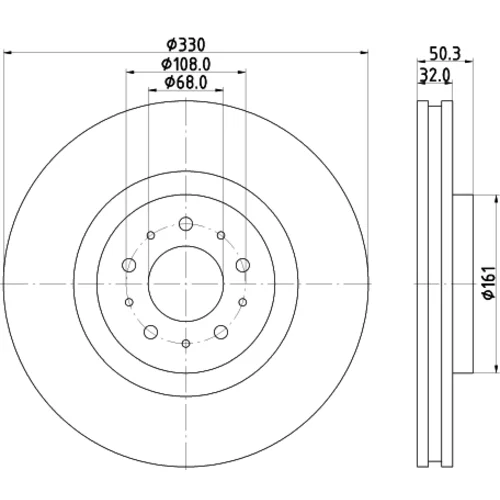 Brzdový kotúč 8DD 355 115-591 /HELLA/ - obr. 3