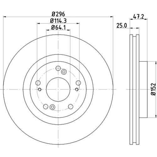 Brzdový kotúč 8DD 355 116-101 /HELLA/ - obr. 3