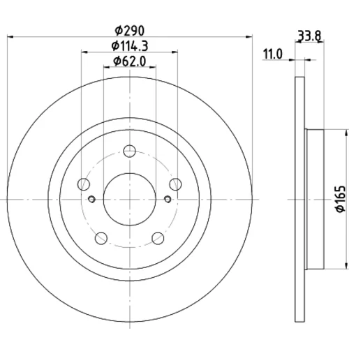 Brzdový kotúč 8DD 355 116-121 /HELLA/ - obr. 3