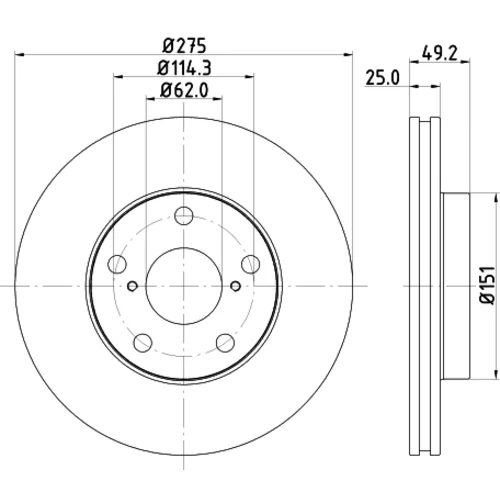 Brzdový kotúč 8DD 355 118-691 /HELLA/ - obr. 3