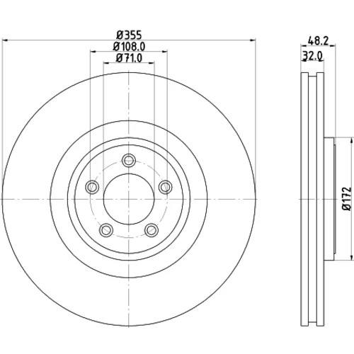 Brzdový kotúč 8DD 355 129-071 /HELLA/ - obr. 3