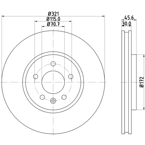 Brzdový kotúč 8DD 355 129-691 /HELLA/ - obr. 3