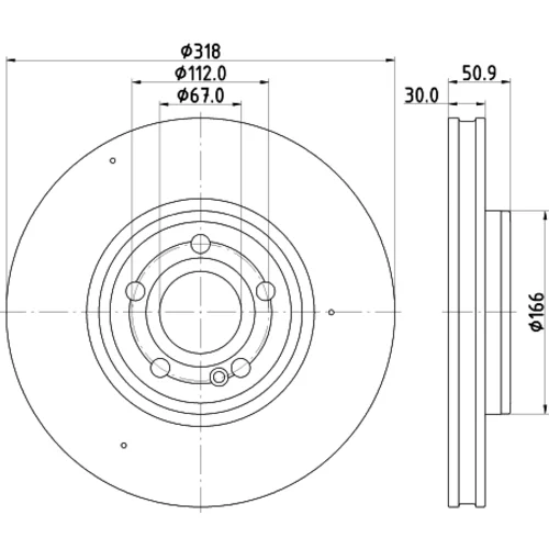Brzdový kotúč 8DD 355 133-051 /HELLA/ - obr. 3
