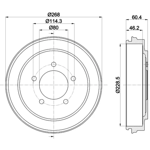 Brzdový bubon 8DT 355 301-921 /HELLA/ - obr. 3