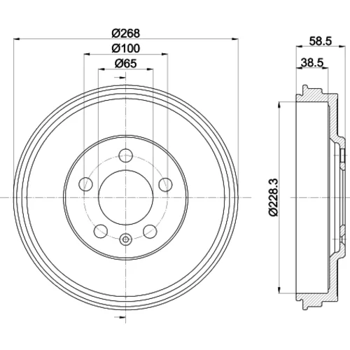 Brzdový bubon 8DT 355 303-181 /HELLA/ - obr. 3