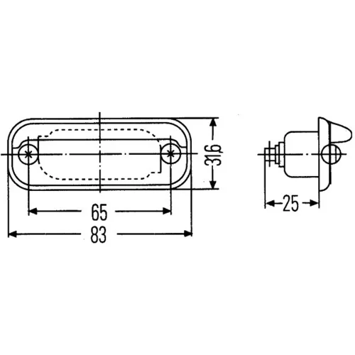 Osvetlenie poznávacej značky 2KA 001 378-041 /HELLA/ - obr. 2