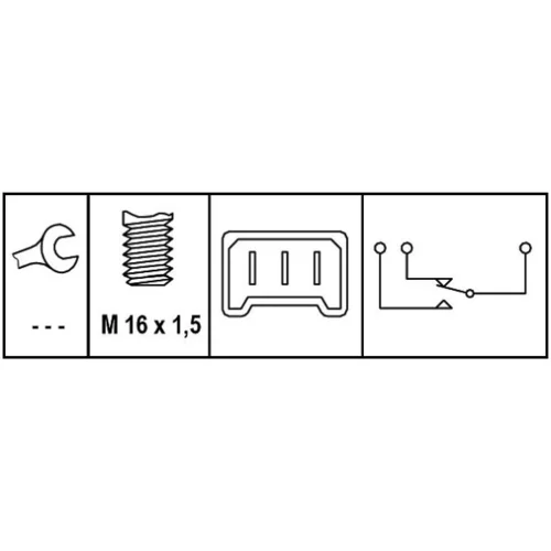 Spínač brzdových svetiel 6DD 008 622-631 /HELLA/ - obr. 1