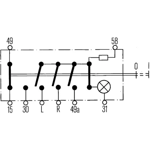 Vypínač výstražných smeroviek 6HF 003 916-011 /HELLA/ - obr. 2
