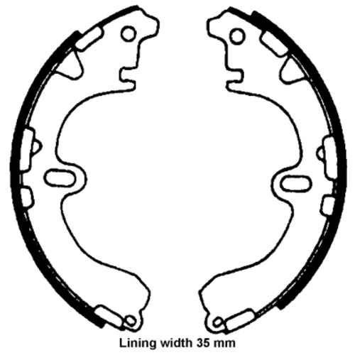 Sada brzdových čeľustí 8DB 355 001-661 /HELLA/ - obr. 1