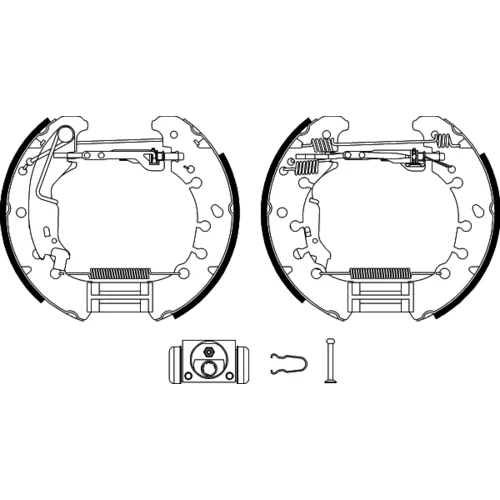 Sada brzdových čeľustí 8DB 355 004-881 /HELLA/ - obr. 1