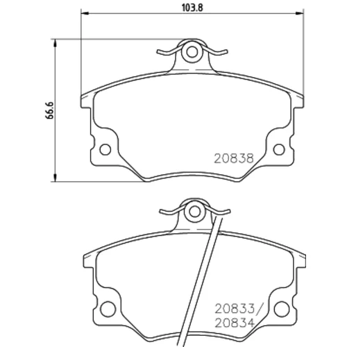 Sada brzdových platničiek kotúčovej brzdy 8DB 355 005-961 /HELLA/ - obr. 3