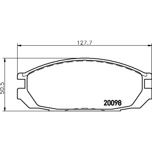 Sada brzdových platničiek kotúčovej brzdy 8DB 355 006-251 /HELLA/ - obr. 3