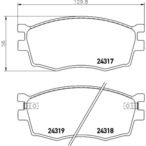 Sada brzdových platničiek kotúčovej brzdy 8DB 355 006-951 /HELLA/ - obr. 3