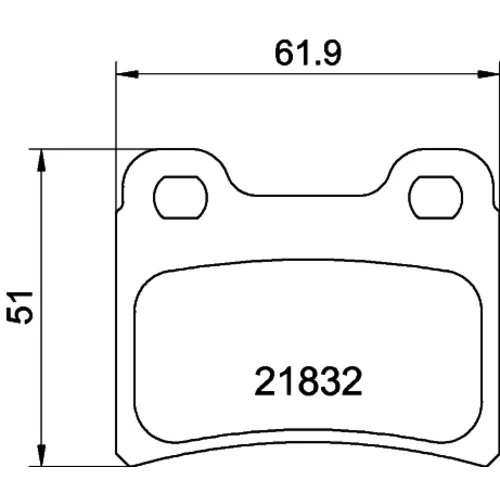 Sada brzdových platničiek kotúčovej brzdy 8DB 355 008-151 /HELLA/ - obr. 3