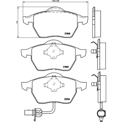 Sada brzdových platničiek kotúčovej brzdy 8DB 355 008-911 /HELLA/ - obr. 3