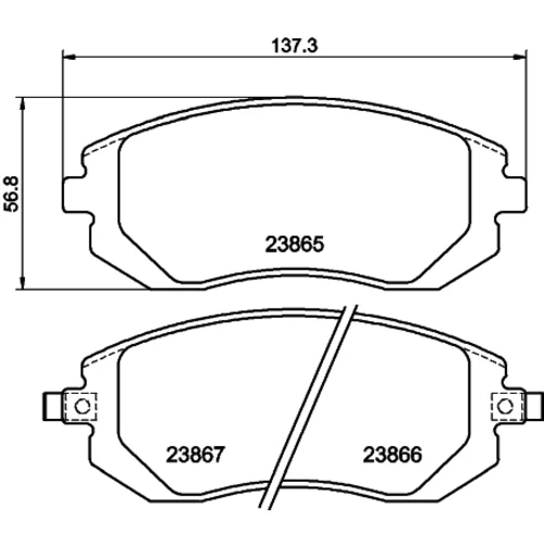 Sada brzdových platničiek kotúčovej brzdy 8DB 355 010-211 /HELLA/ - obr. 3