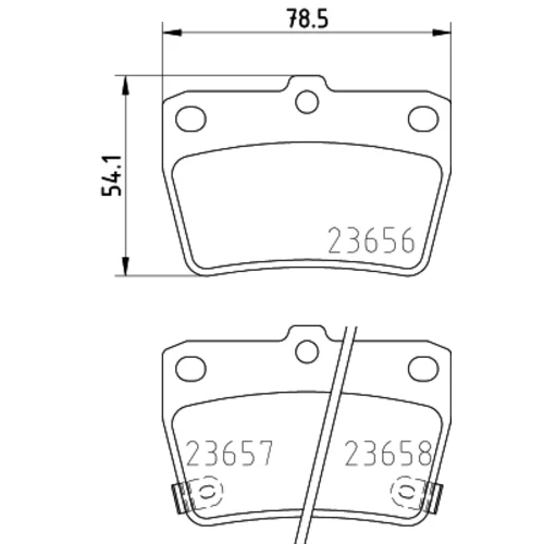 Sada brzdových platničiek kotúčovej brzdy 8DB 355 010-521 /HELLA/ - obr. 3