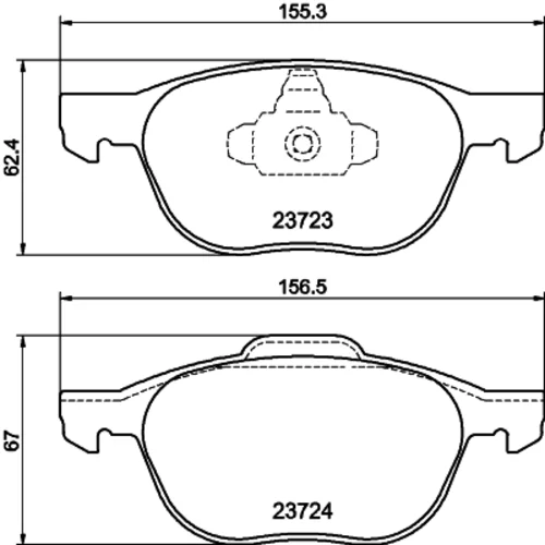 Sada brzdových platničiek kotúčovej brzdy 8DB 355 011-191 /HELLA/ - obr. 3