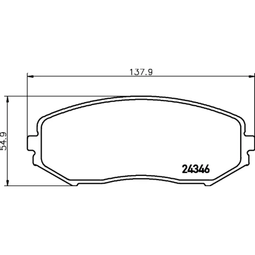Sada brzdových platničiek kotúčovej brzdy 8DB 355 012-351 /HELLA/ - obr. 3