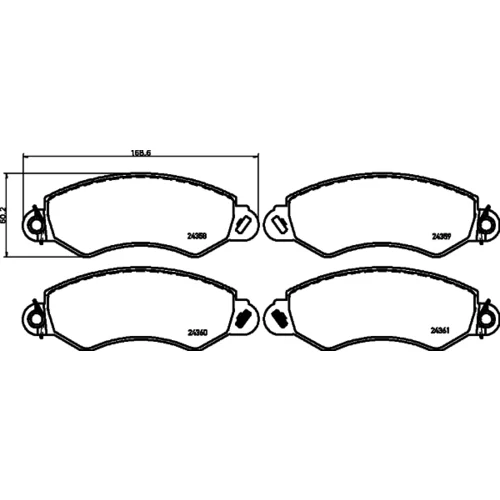 Sada brzdových platničiek kotúčovej brzdy 8DB 355 012-431 /HELLA/ - obr. 3