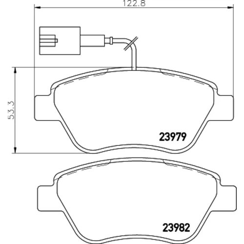 Sada brzdových platničiek kotúčovej brzdy 8DB 355 012-841 /HELLA/ - obr. 3