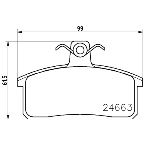 Sada brzdových platničiek kotúčovej brzdy 8DB 355 013-451 /HELLA/ - obr. 3