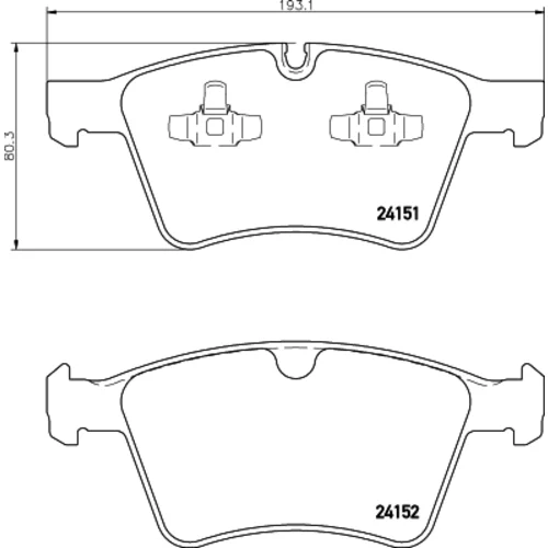 Sada brzdových platničiek kotúčovej brzdy 8DB 355 014-191 /HELLA/ - obr. 3