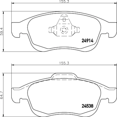 Sada brzdových platničiek kotúčovej brzdy 8DB 355 014-791 /HELLA/ - obr. 3