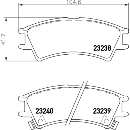 Sada brzdových platničiek kotúčovej brzdy 8DB 355 017-051 /HELLA/ - obr. 3