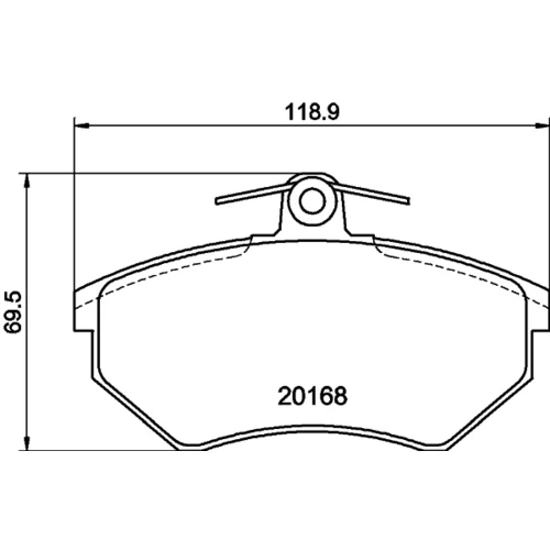 Sada brzdových platničiek kotúčovej brzdy 8DB 355 017-901 /HELLA/ - obr. 3