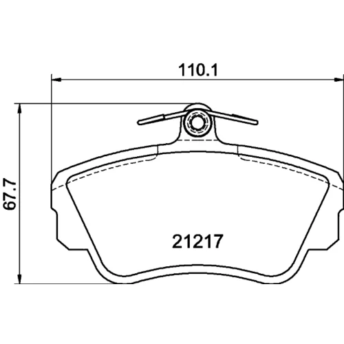 Sada brzdových platničiek kotúčovej brzdy 8DB 355 017-921 /HELLA/ - obr. 3