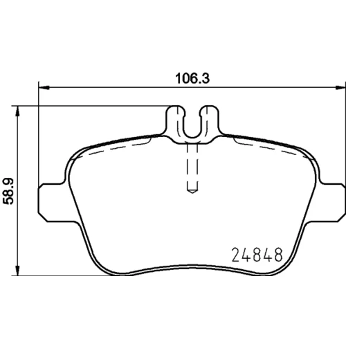 Sada brzdových platničiek kotúčovej brzdy 8DB 355 019-641 /HELLA/ - obr. 3