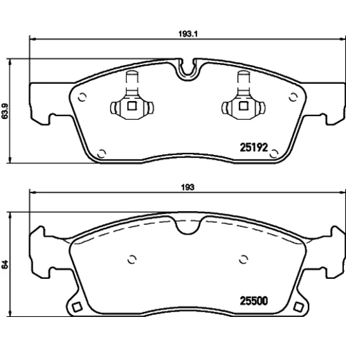 Sada brzdových platničiek kotúčovej brzdy 8DB 355 019-821 /HELLA/ - obr. 3