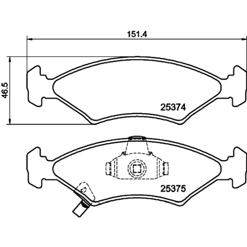 Sada brzdových platničiek kotúčovej brzdy 8DB 355 019-891 /HELLA/ - obr. 3