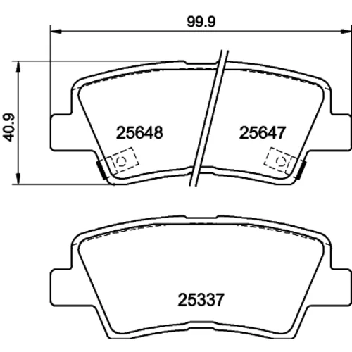 Sada brzdových platničiek kotúčovej brzdy 8DB 355 020-371 /HELLA/ - obr. 3