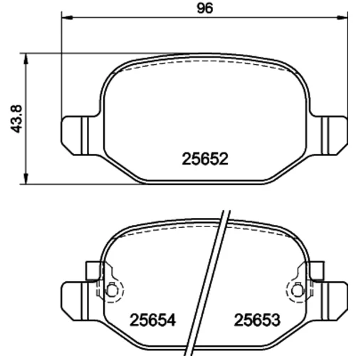 Sada brzdových platničiek kotúčovej brzdy 8DB 355 020-761 /HELLA/ - obr. 3