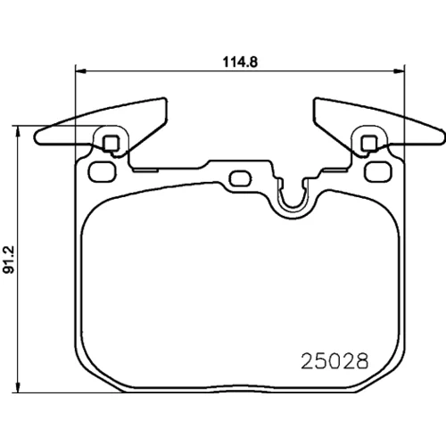 Sada brzdových platničiek kotúčovej brzdy 8DB 355 021-271 /HELLA/ - obr. 3
