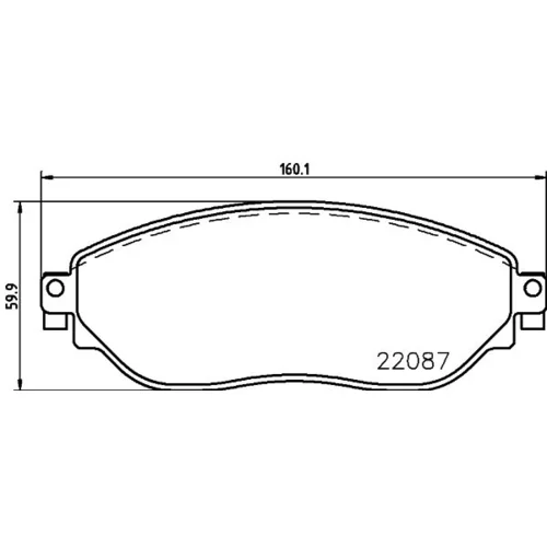 Sada brzdových platničiek kotúčovej brzdy 8DB 355 021-891 /HELLA/ - obr. 3
