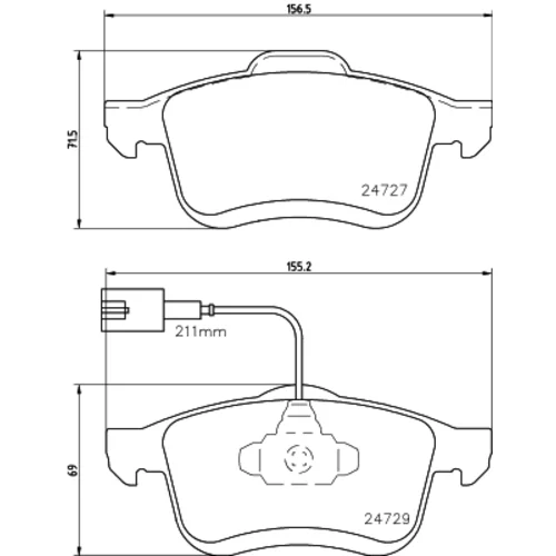 Sada brzdových platničiek kotúčovej brzdy 8DB 355 024-691 /HELLA/ - obr. 3