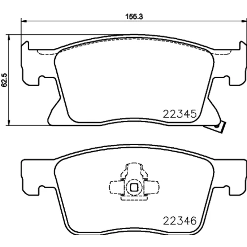 Sada brzdových platničiek kotúčovej brzdy 8DB 355 024-781 /HELLA/ - obr. 3