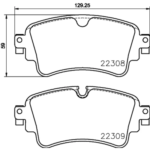 Sada brzdových platničiek kotúčovej brzdy 8DB 355 024-791 /HELLA/ - obr. 3