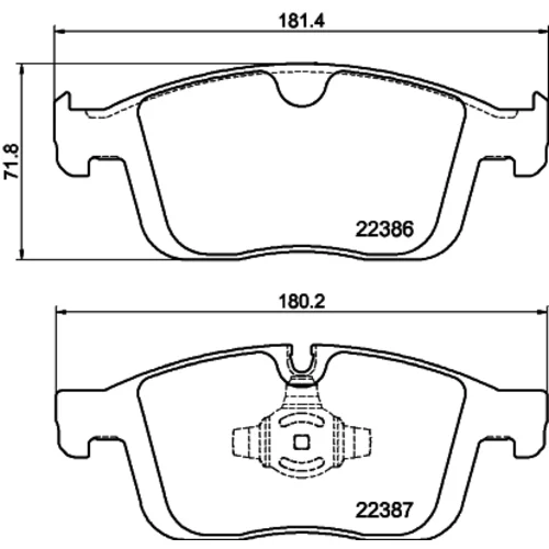 Sada brzdových platničiek kotúčovej brzdy 8DB 355 025-261 /HELLA/ - obr. 3