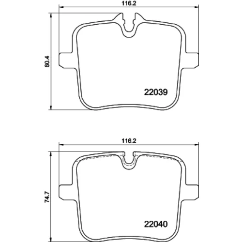 Sada brzdových platničiek kotúčovej brzdy 8DB 355 037-991 /HELLA/ - obr. 3