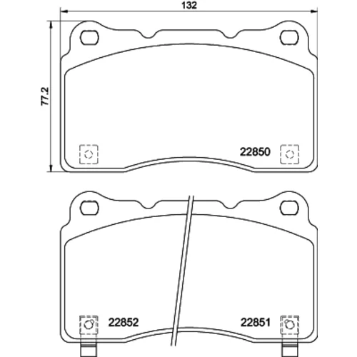 Sada brzdových platničiek kotúčovej brzdy 8DB 355 039-151 /HELLA/ - obr. 3